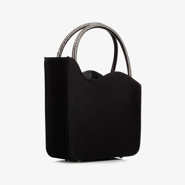 Le Silla Mini Bag Raso Nero E Cristalli
