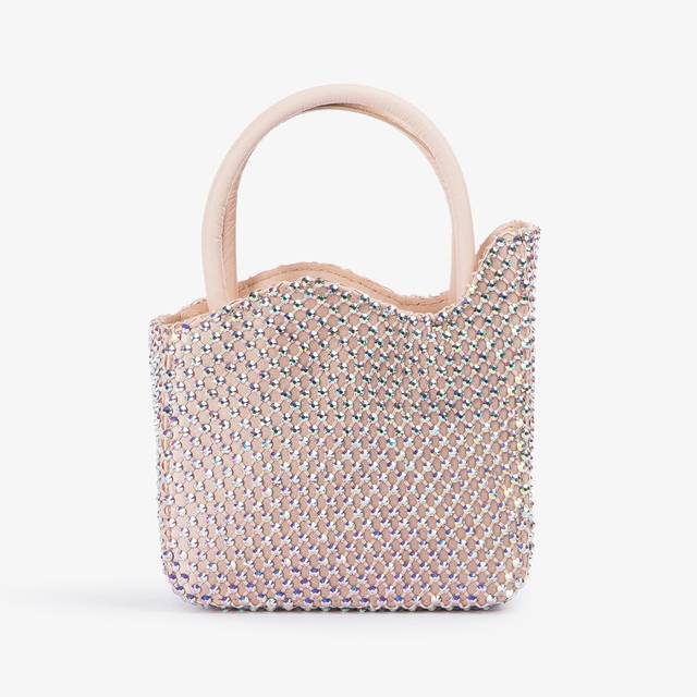 Le Silla Mini bag raso nude skin e Cristalli