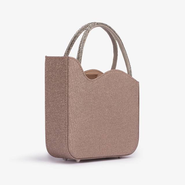 Le Silla Mini Bag Tessuto Glitterato Nude Skin