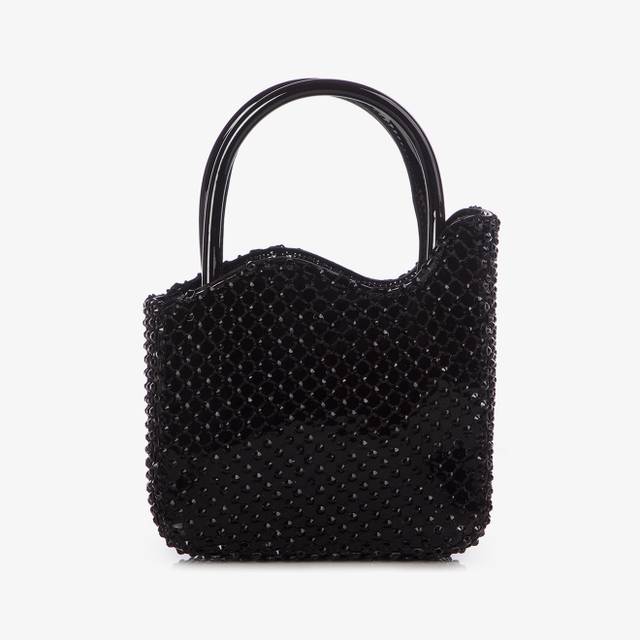 Le Silla Mini bag vernice nera jet e Cristalli