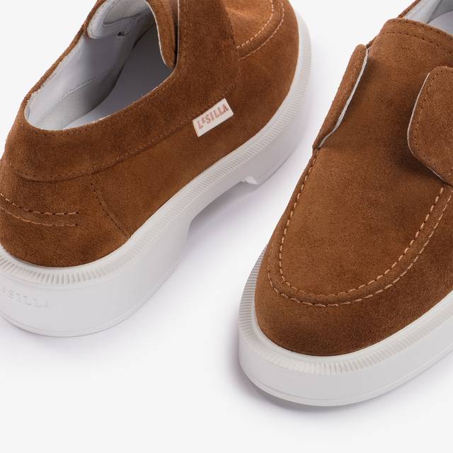 Le Silla Mocassino Camoscio Marrone Havana