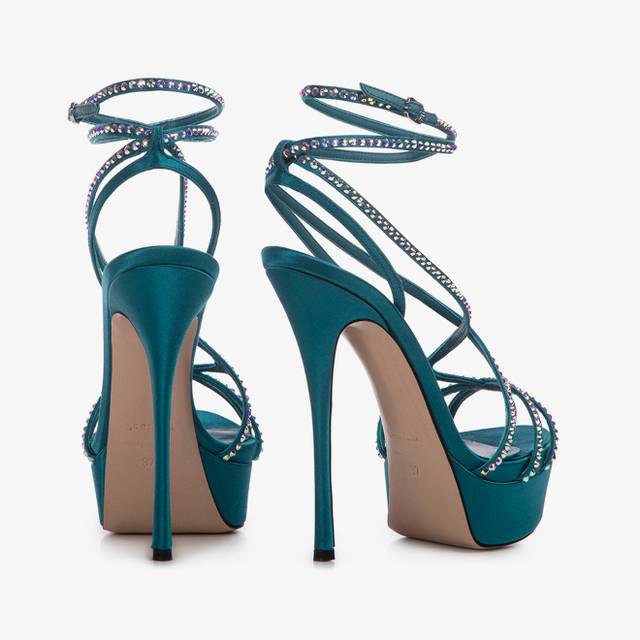 Le Silla Sandalo Con Plateau Raso Verde Rasputin