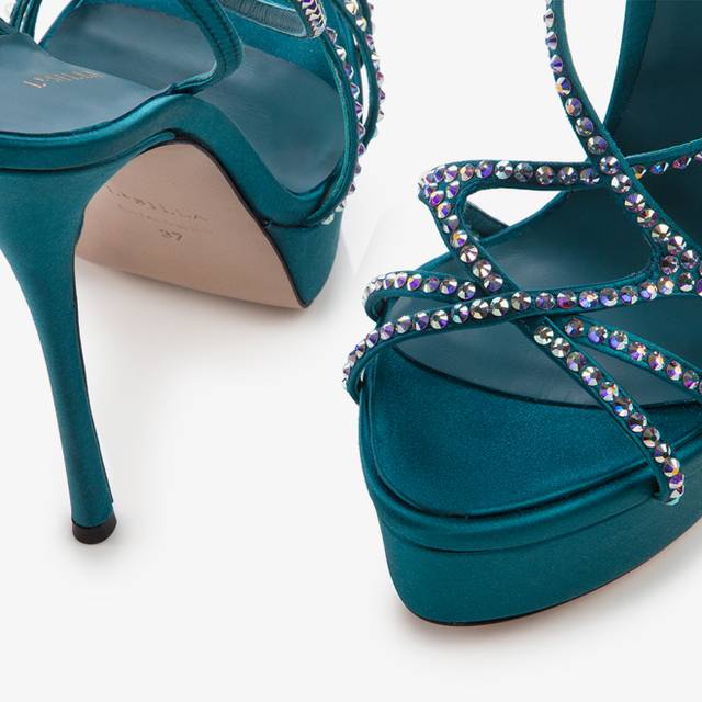 Le Silla Sandalo Con Plateau Raso Verde Rasputin