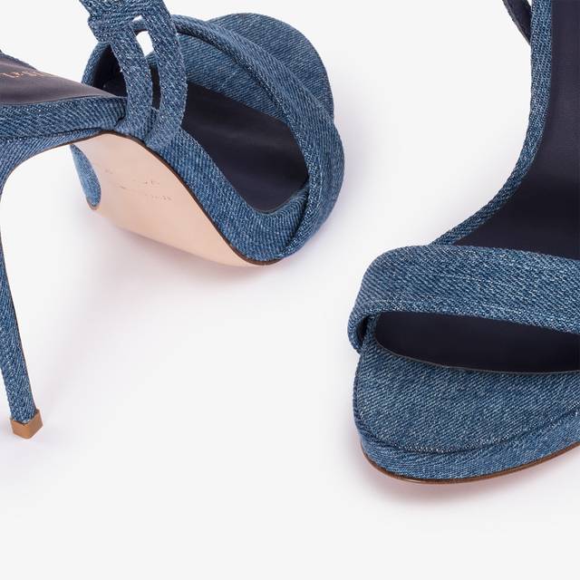 Le Silla Sandalo Denim Blu