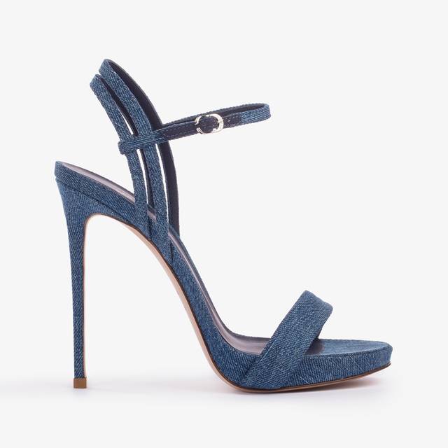 Le Silla Sandalo denim blu