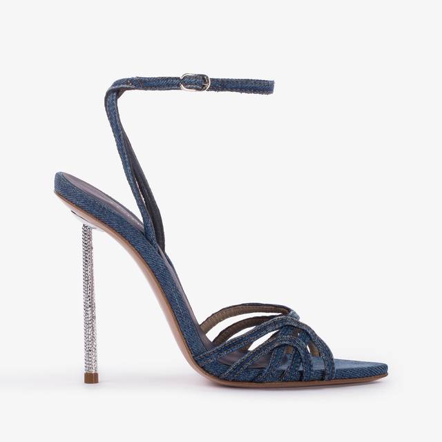Le Silla Sandalo denim blu