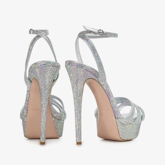 Le Silla Sandalo Gioiello Argento Con Cristalli