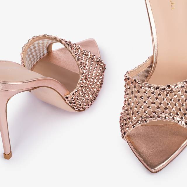 Le Silla Sandalo Gioiello Rete Oro Rosa