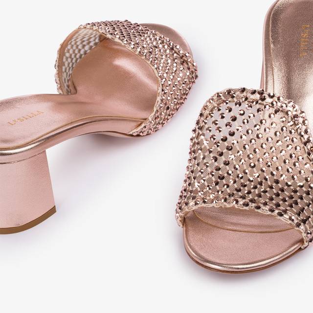 Le Silla Sandalo Gioiello Rete Oro Rosa