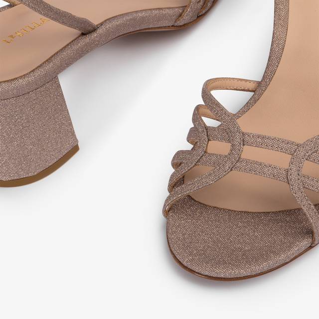 Le Silla Sandalo Glitter Nude Skin