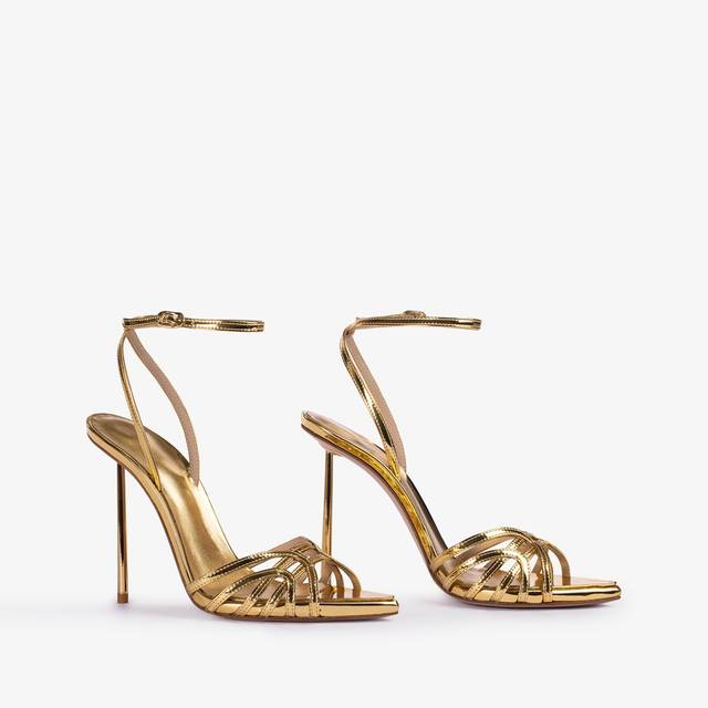 Le Silla Sandalo Metallizzato Oro Pepita