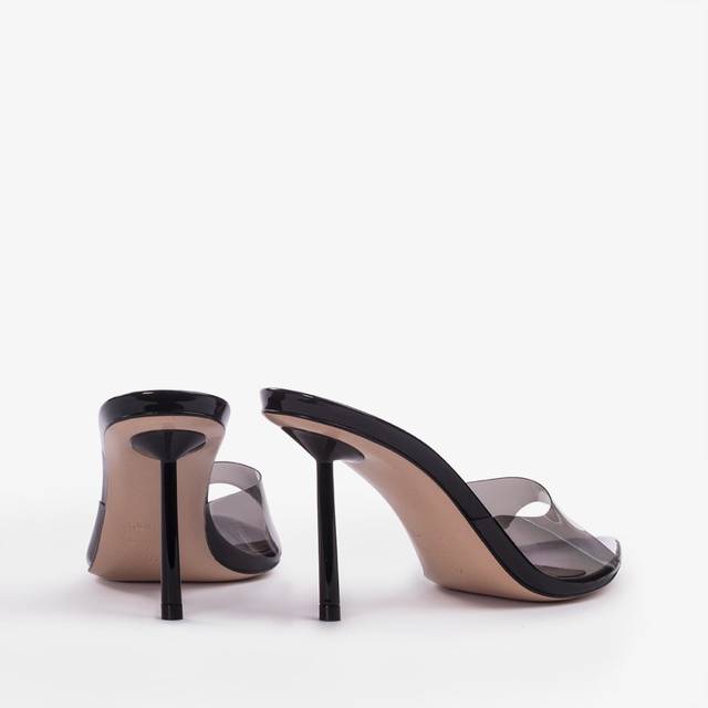 Le Silla Sandalo Mule Plexy Nero