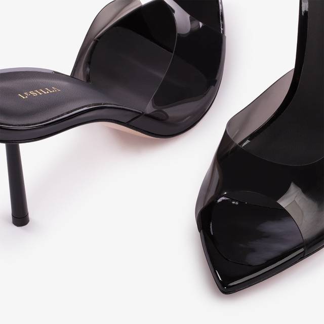 Le Silla Sandalo Mule Plexy Nero