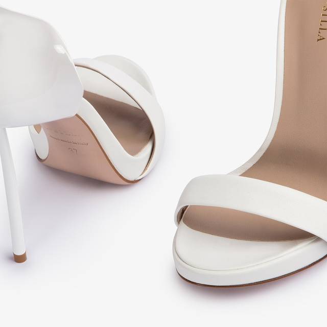 Le Silla Sandalo Pelle Bianco Carta