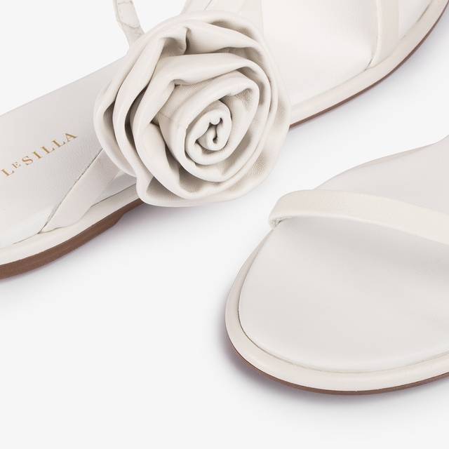 Le Silla Sandalo Pelle Bianco Carta