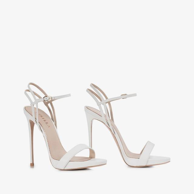 Le Silla Sandalo Pelle Bianco Carta