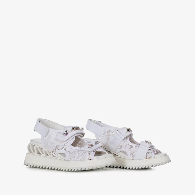 Le Silla Sandalo Pizzo Bianco