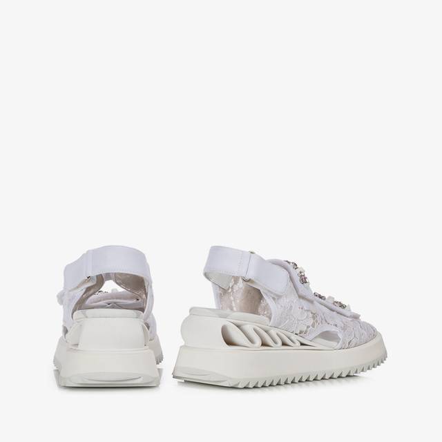 Le Silla Sandalo Pizzo Bianco