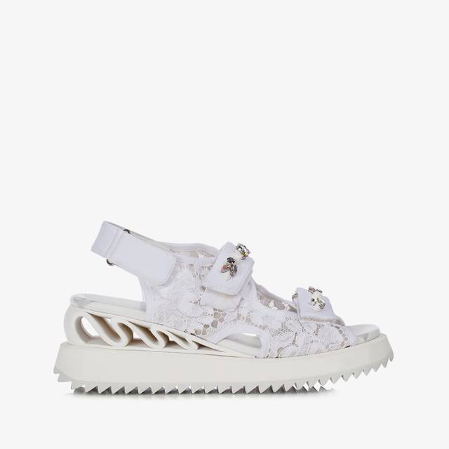 Le Silla Sandalo pizzo bianco