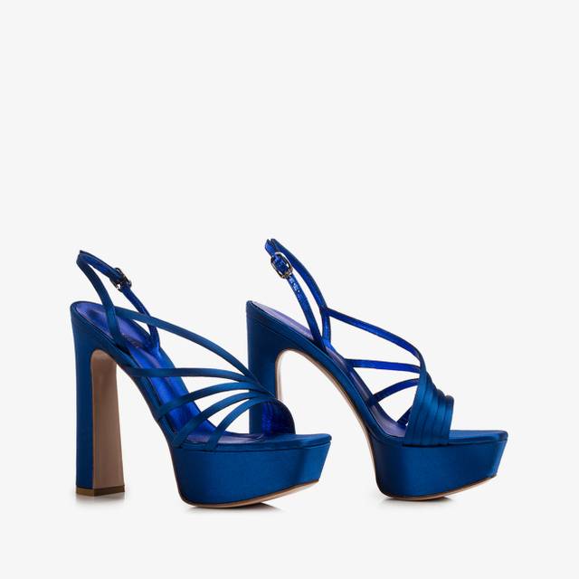 Le Silla Sandalo Raso Blu Persia