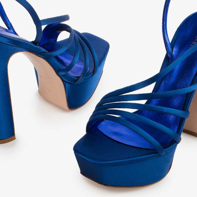 Le Silla Sandalo Raso Blu Persia