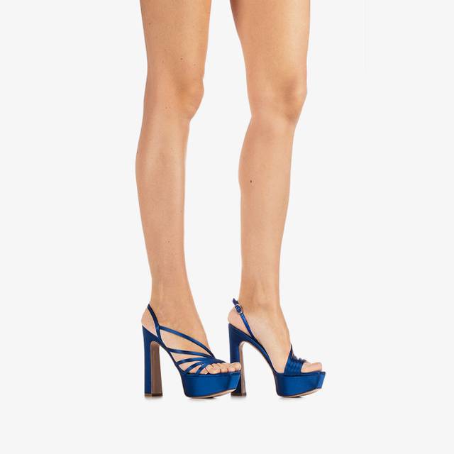 Le Silla Sandalo Raso Blu Persia