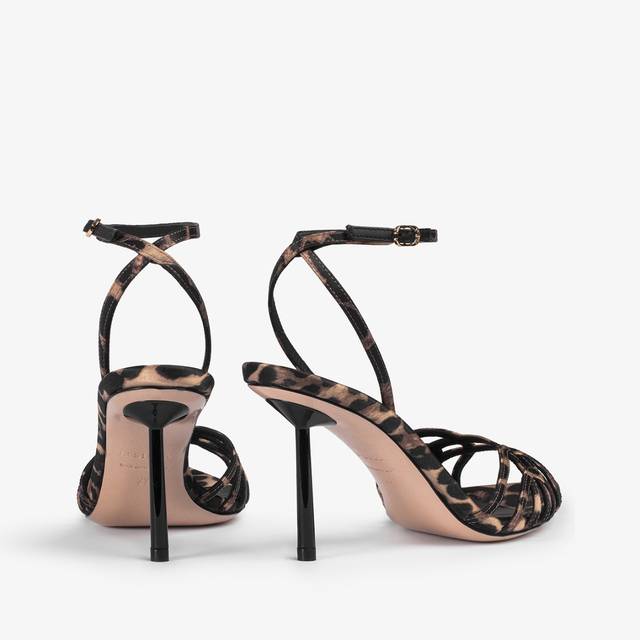 Le Silla Sandalo Raso Stampa Leopardata