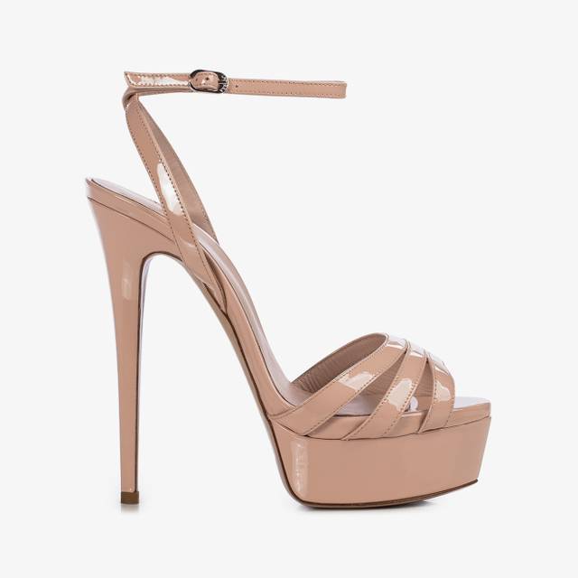 Le Silla Sandalo vernice nude skin