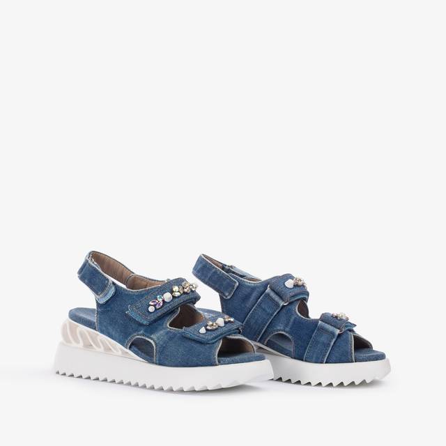 Le Silla Sandalo Wave Denim Blu