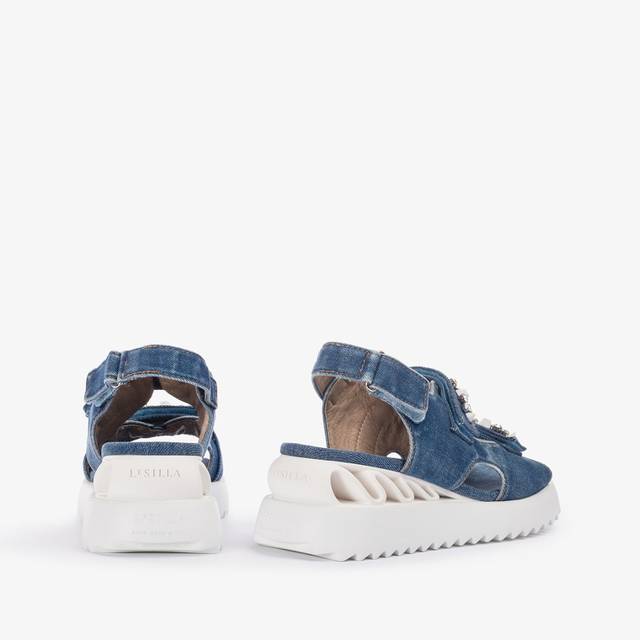 Le Silla Sandalo Wave Denim Blu