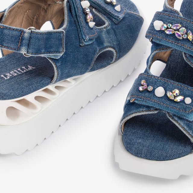 Le Silla Sandalo Wave Denim Blu