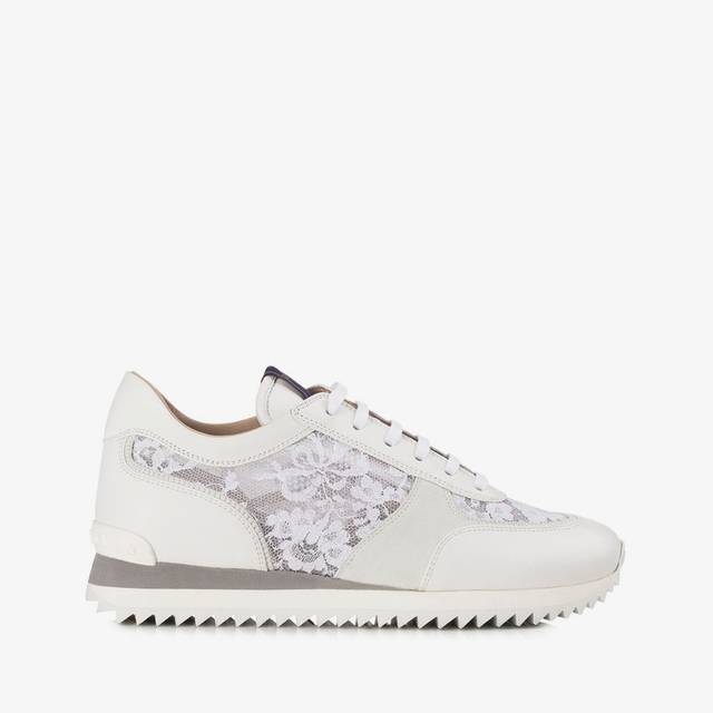 Le Silla Scarpa running pizzo bianca carta