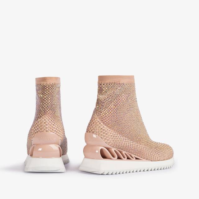 Le Silla Scarpa Running Rete E Cristalli Nude Skin