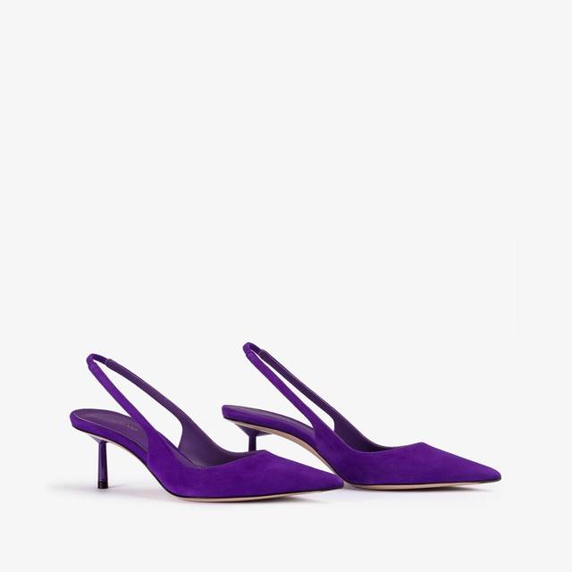 Le Silla Slingback Camoscio Viola Kamala