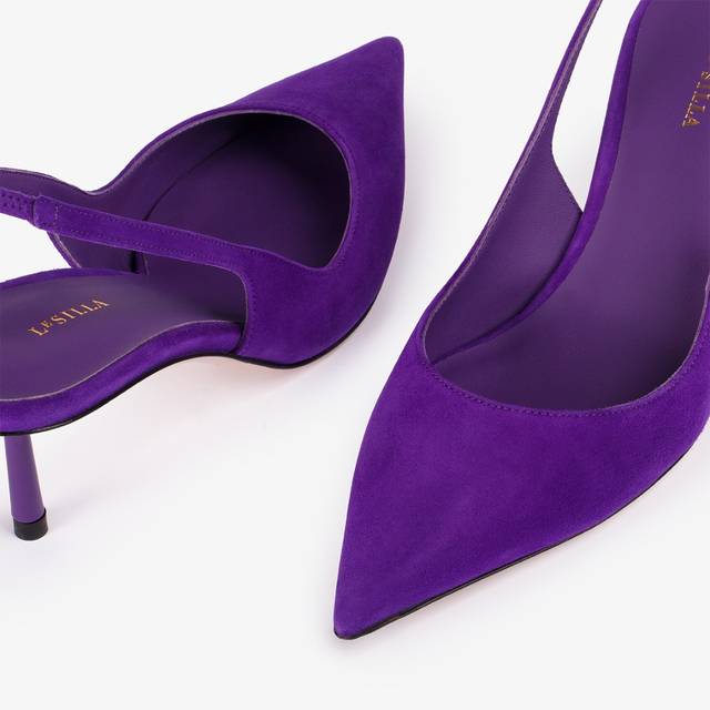 Le Silla Slingback Camoscio Viola Kamala