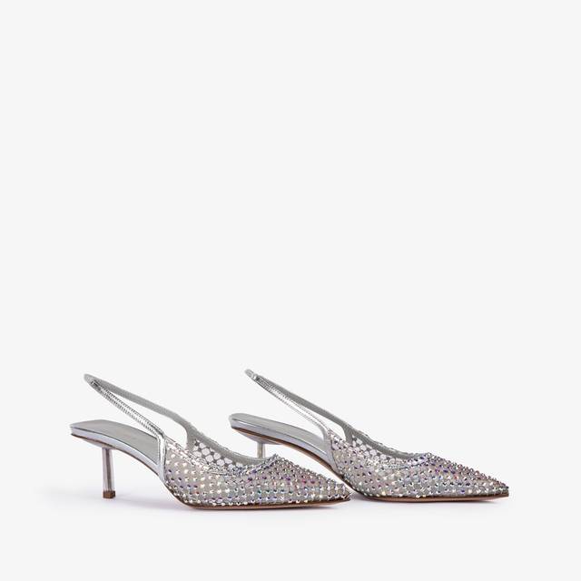 Le Silla Slingback Gioiello Rete Argento Eclissi