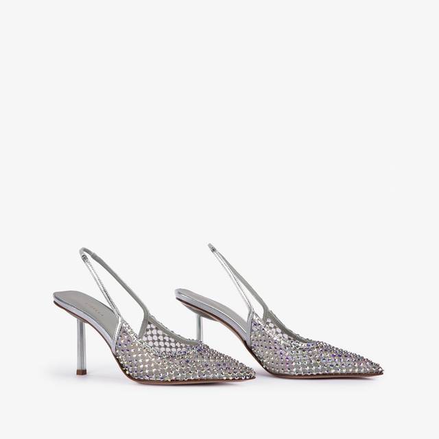 Le Silla Slingback Gioiello Rete Argento Eclissi