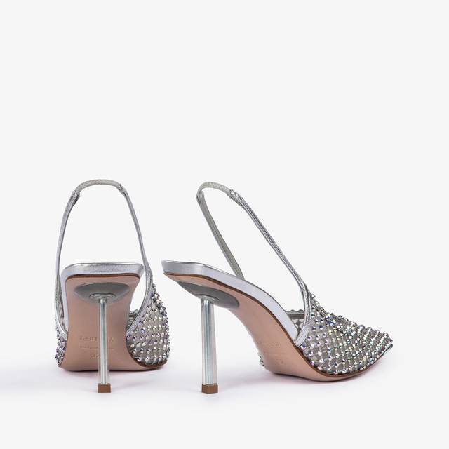 Le Silla Slingback Gioiello Rete Argento Eclissi