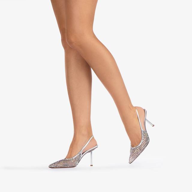 Le Silla Slingback Gioiello Rete Argento Eclissi
