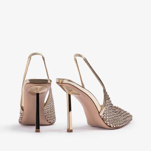 Le Silla Slingback Gioiello Rete Platino