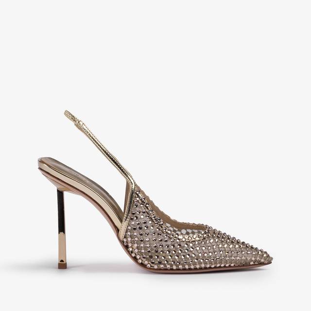 Le Silla Slingback gioiello rete platino