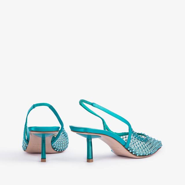 Le Silla Slingback Gioiello Rete Verde Procida