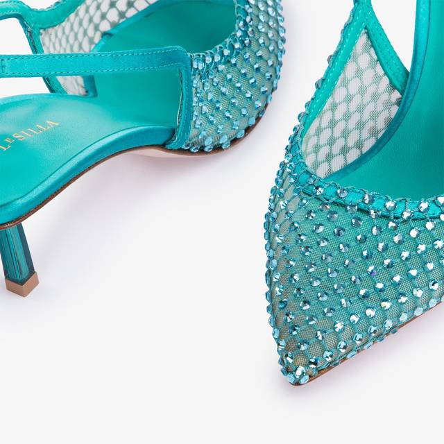 Le Silla Slingback Gioiello Rete Verde Procida