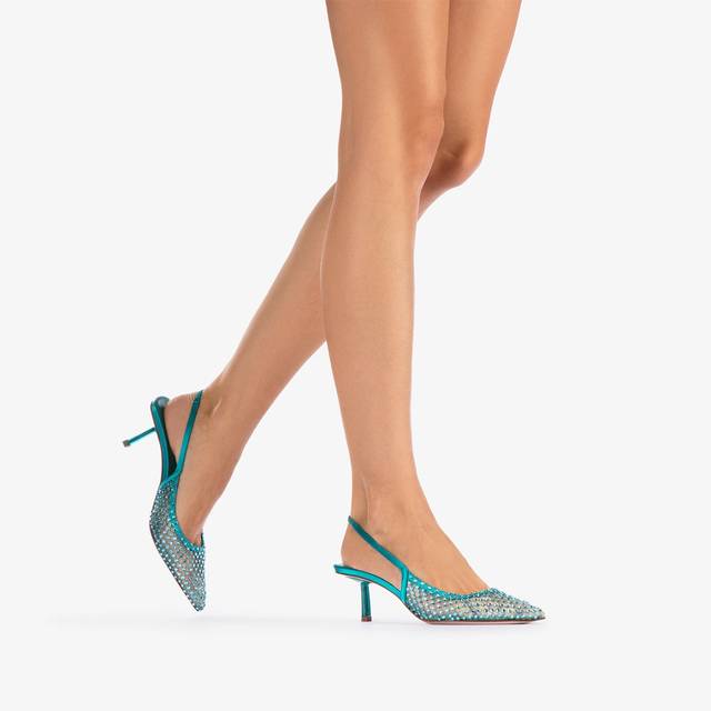 Le Silla Slingback Gioiello Rete Verde Procida