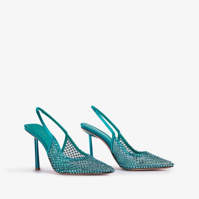 Le Silla Slingback Gioiello Rete Verde Procida