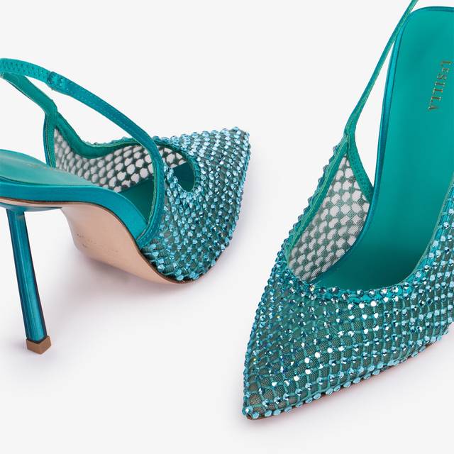 Le Silla Slingback Gioiello Rete Verde Procida
