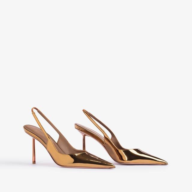 Le Silla Slingback Metallizzata Arancione Marigold