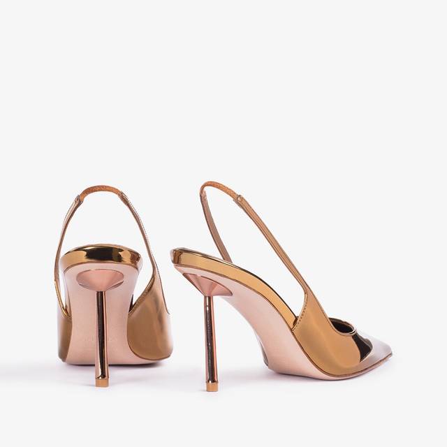 Le Silla Slingback Metallizzata Arancione Marigold