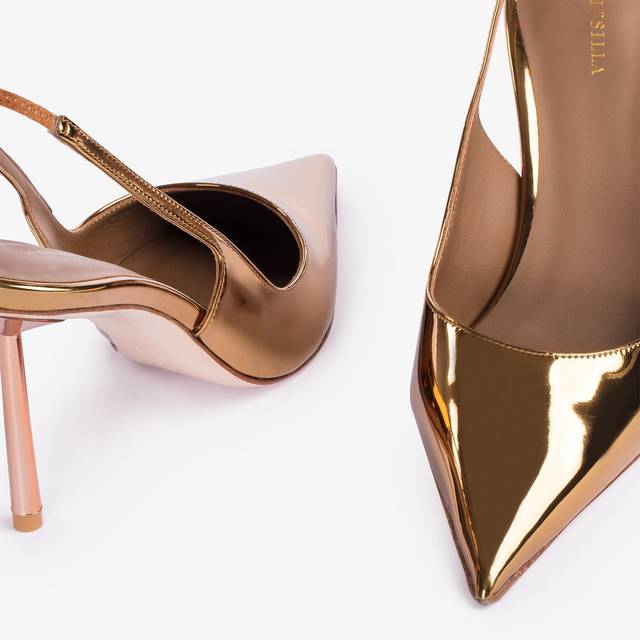 Le Silla Slingback Metallizzata Arancione Marigold