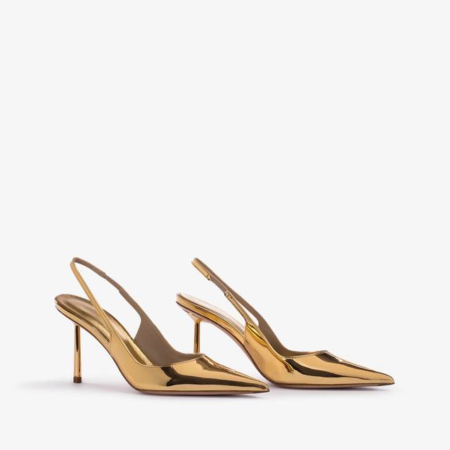Le Silla Slingback Metallizzata Oro Pepita